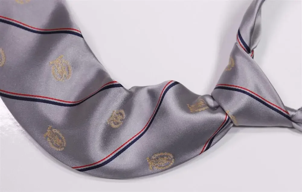 Twenty Four Karat Club 24k New York Silver Striped Silk Necktie Tie